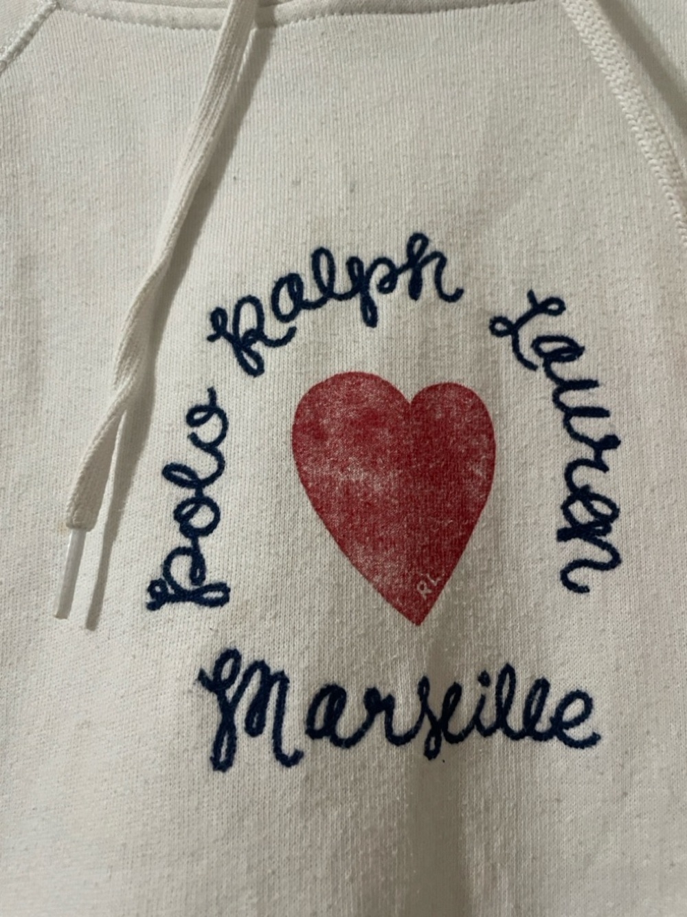 Polo Ralph Lauren Marseille Heart Hoodie White - Size S - Picture 6 of 9